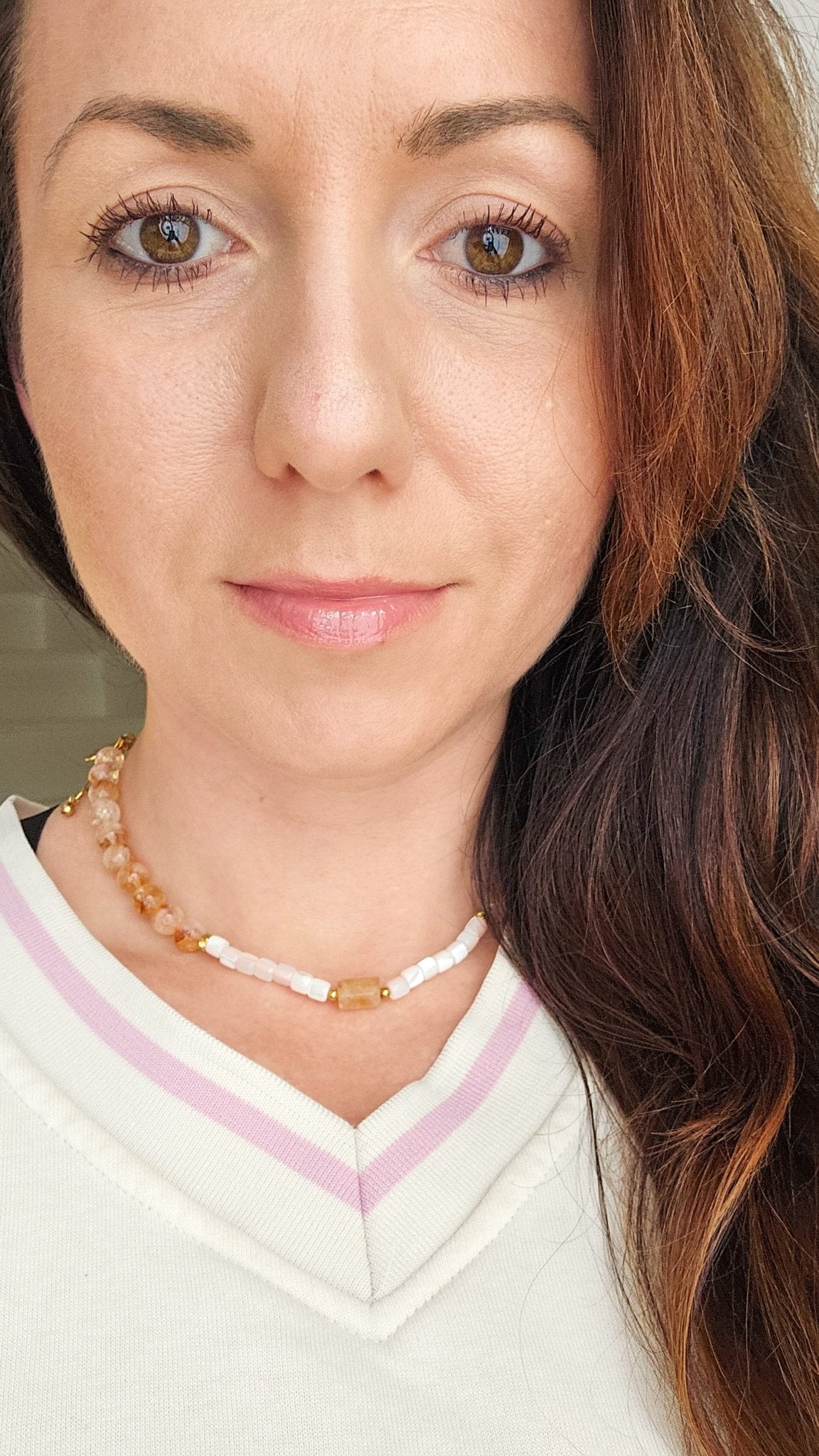 CITRINE summer adjustable necklace /chokerNecklace
