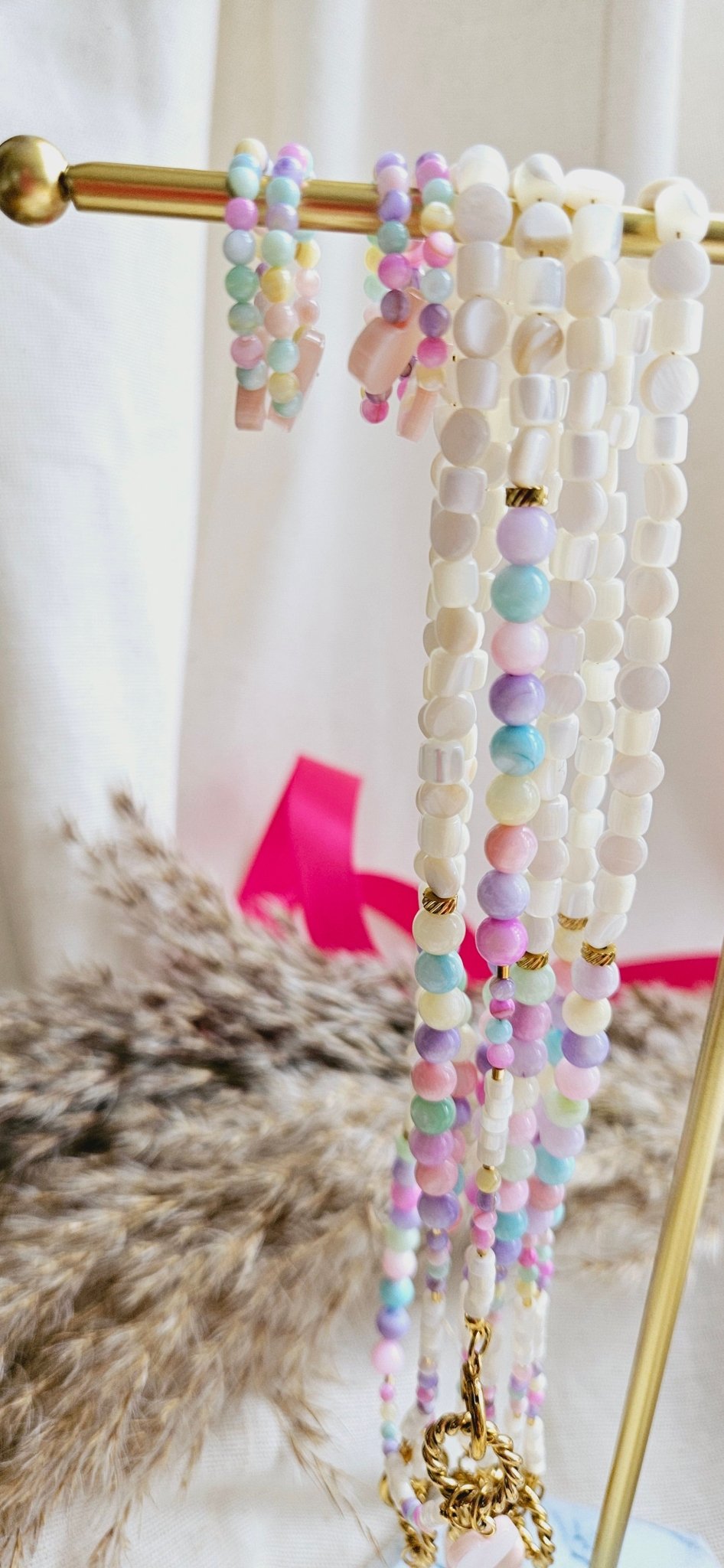 COLORFUL shell stone summer ringRings