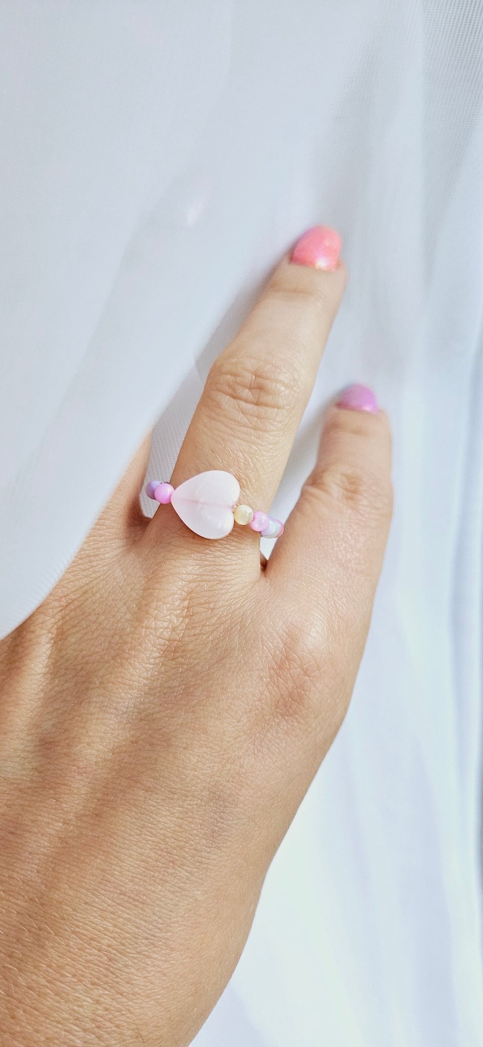 COLORFUL shell stone summer ringRings