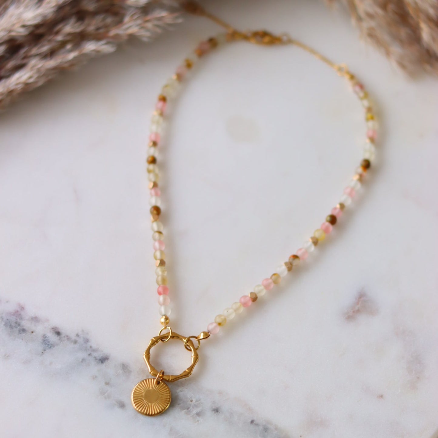 FROSTED WATERMELON stainless steel lovely chokerNecklace