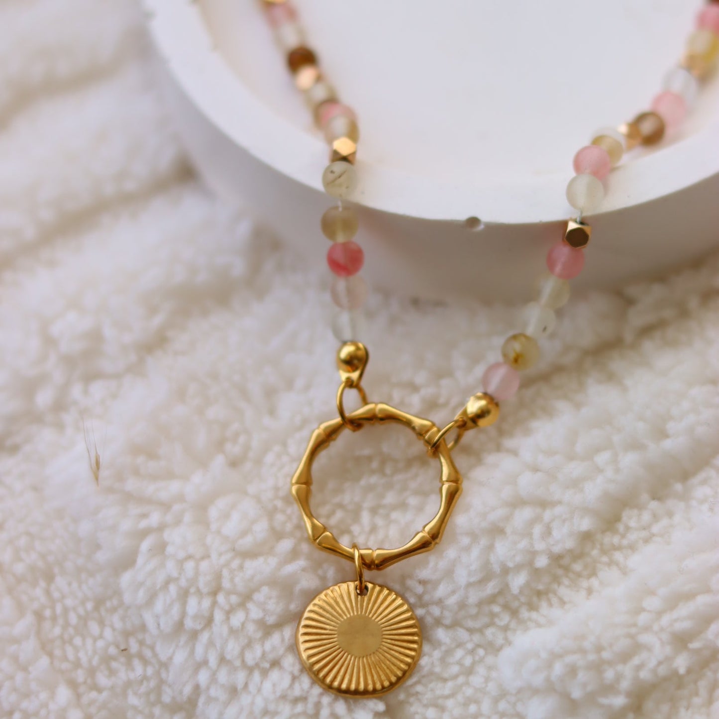 FROSTED WATERMELON stainless steel lovely chokerNecklace