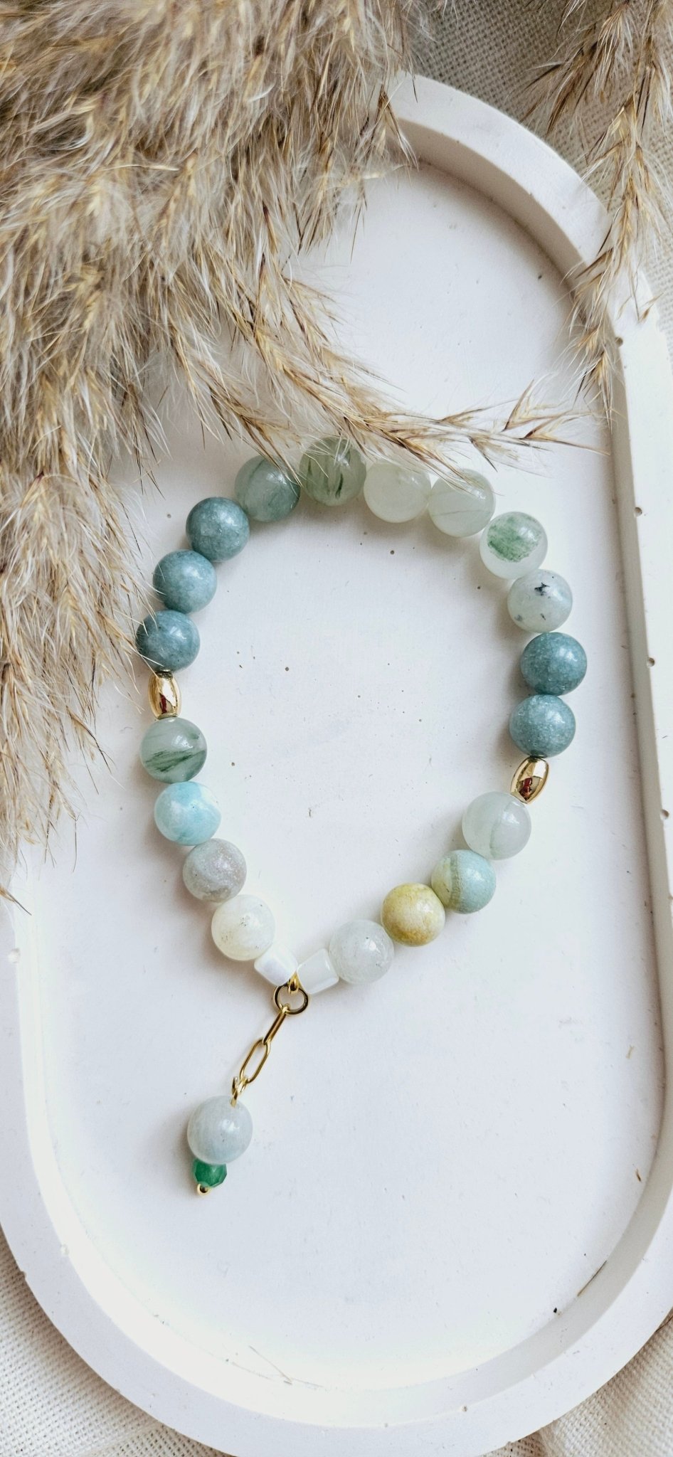 GREEN Jade & Amazonite braceletBracelet