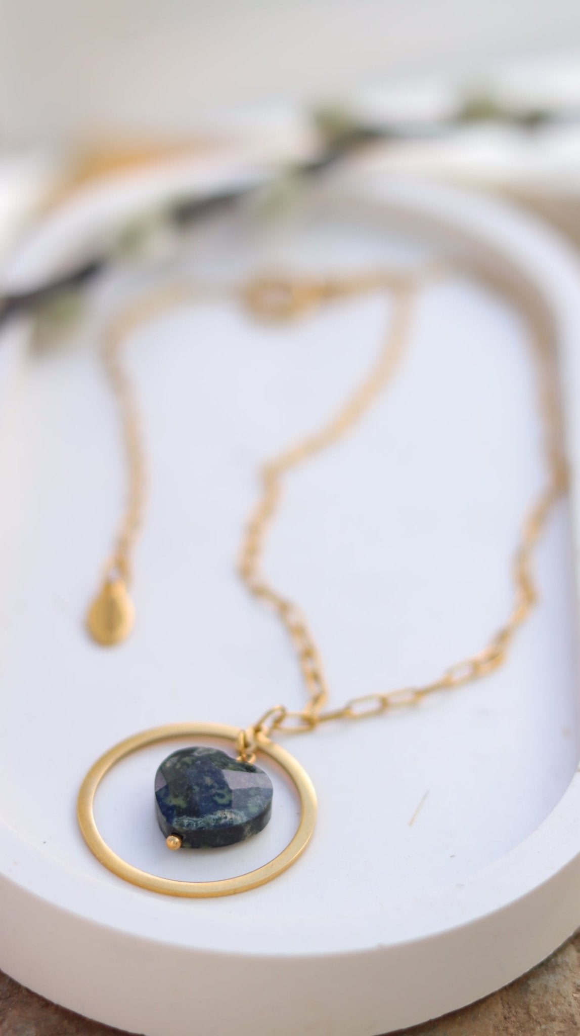 HEART Kambaba Jasper adjustable choker/necklaceNecklace