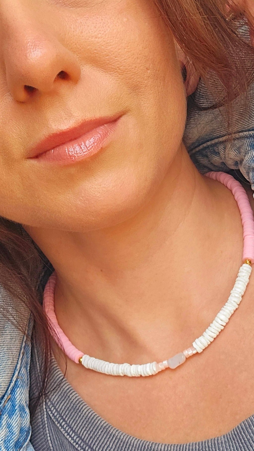 PINK SHELL adjustable choker / necklaceNecklace