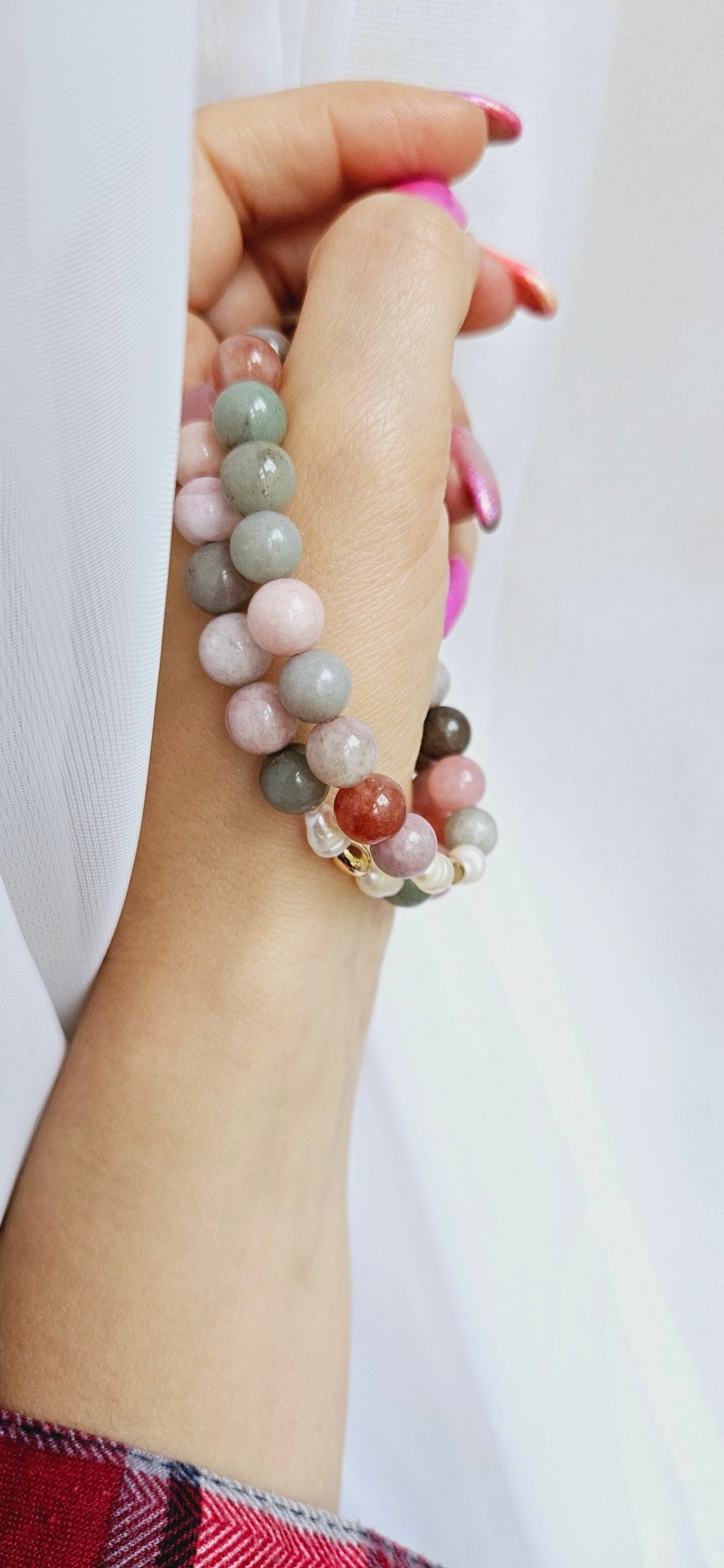 RAINBOW Alashan Agate braceletBracelet