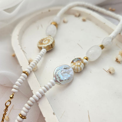 WHITE STARFISH necklace