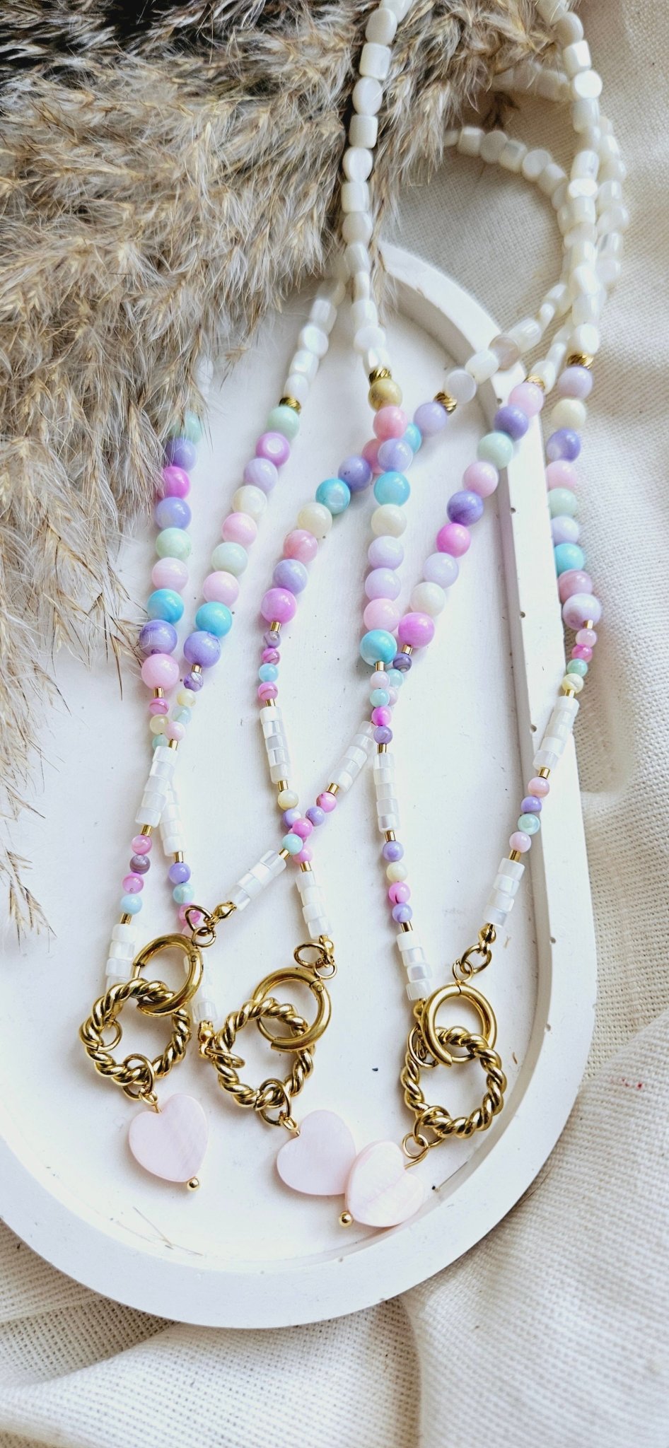 COLORFUL shell stone summer necklaceNecklace