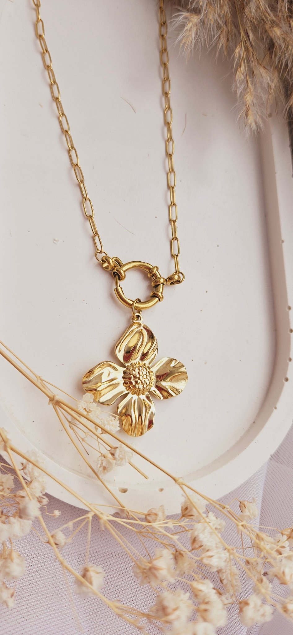 GOLD PANSY adjustable necklaceNecklace