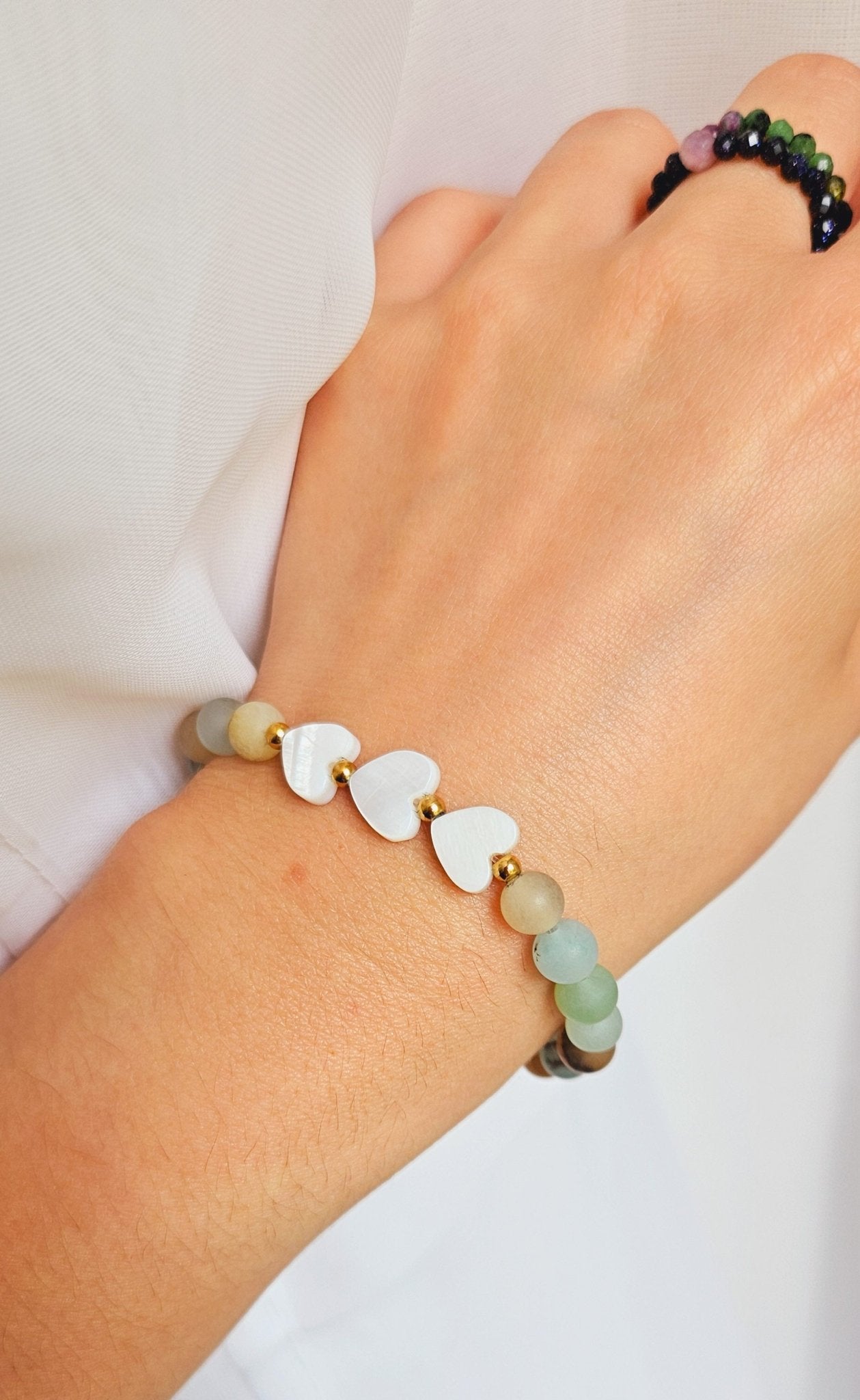 WHITE HEART bracelet