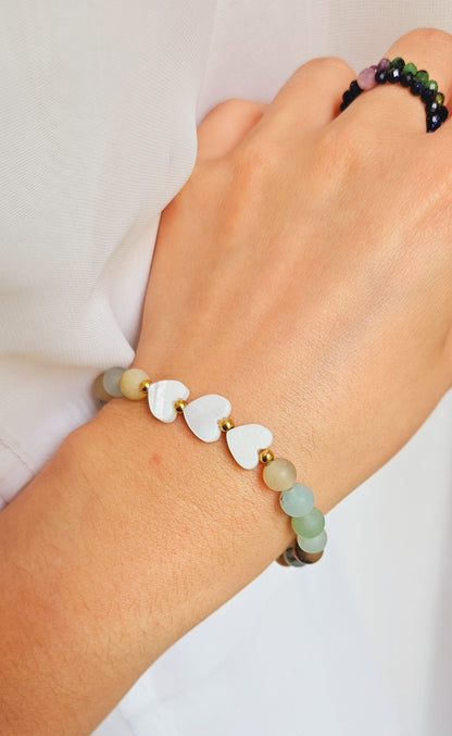 WHITE HEART bracelet