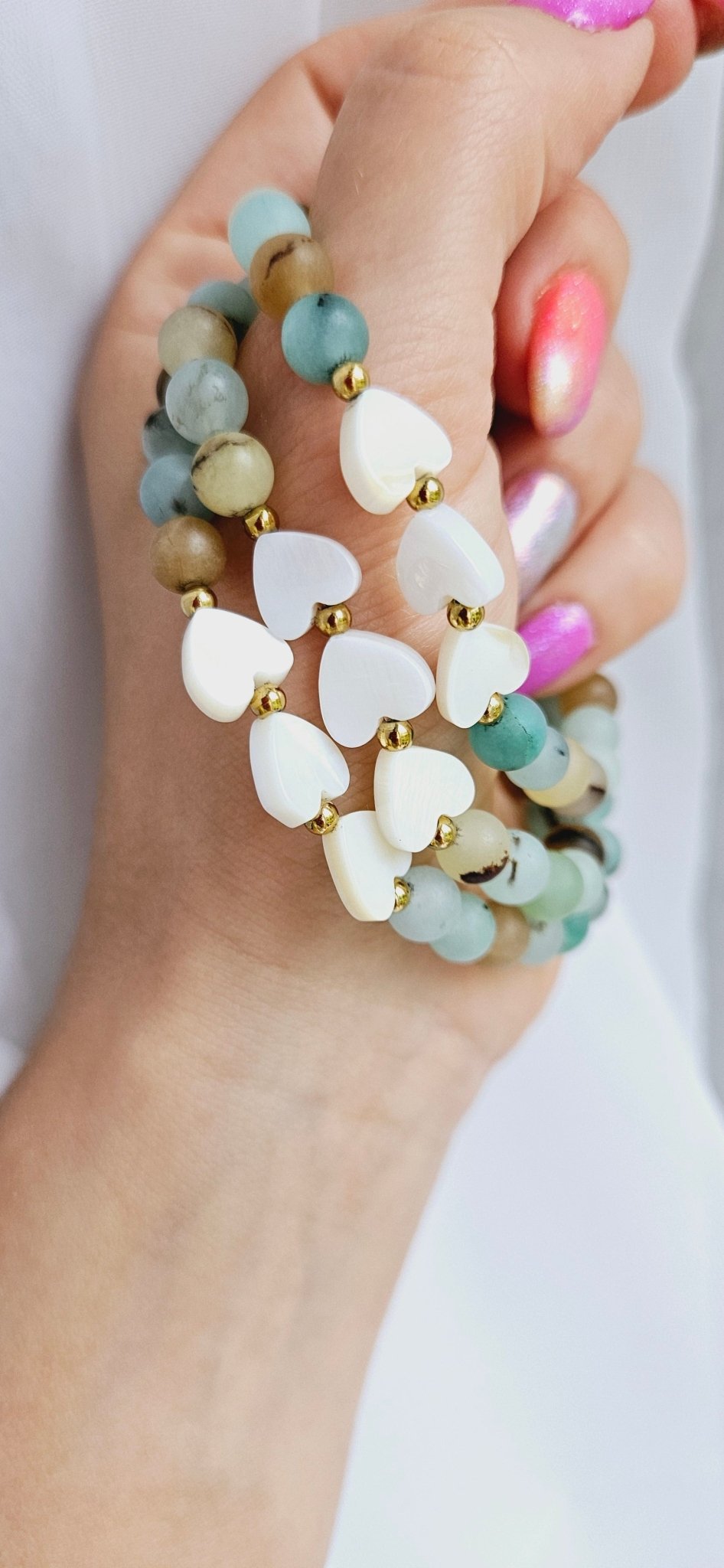 WHITE HEART bracelet