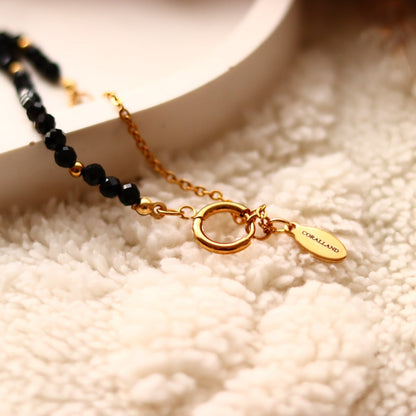 BLACK ONYX & YELLOW CITRINE chokerNecklace