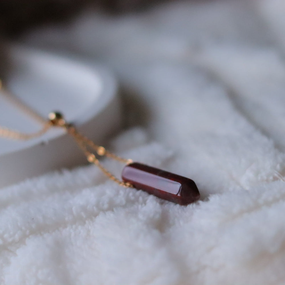 RED HEXAGONAL necklace